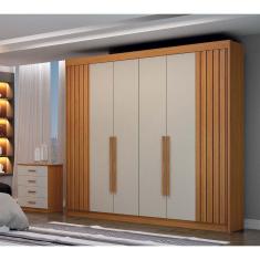 Guarda-roupa 06 Portas São Carlos Cinamomo/Off