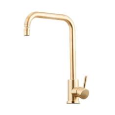 Torneira Para Cozinha Misturador Monocomando Em Aço Inox 304 Escovado 