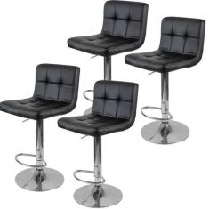 Kit 4 Banquetas Gomos Preta