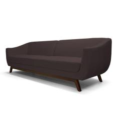 Sofá Atenas 3 Lugares 230cm C34 Marrom - Domi