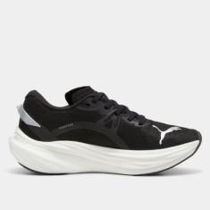 Tênis Puma Deviate Nitro 3 Feminino, Preto, Branco, 37