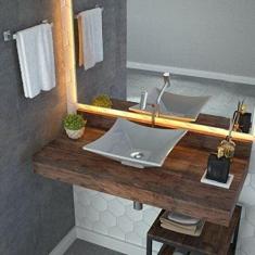 Kit Cuba L34 com Válvula Click 1''b + Sifão Cromado e Flexível Compace Cinza