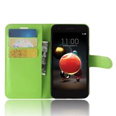 Capa para LG LV3 2018, capa carteira flip de couro PU premium com compartimento para cartão, suporte e fecho magnético [capa interior à prova de choque de TPU] Compatível com LG LV3 2018