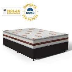 Cama Box com Colchão de Molas Ensacadas Anjos Classic Viúva 128 cm - A