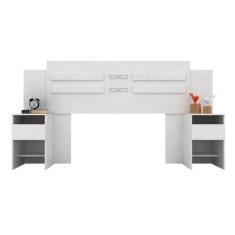 Cabeceira Casal 216cm Triunfo 9590 Branco Demóbile, Branco