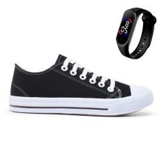 Kit Tênis Casual All Colors Feminino + Relógio Digital Touch + Palmilh