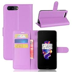 Capa carteira para OnePlus 5, capa carteira flip de couro PU premium com compartimento para cartão, suporte e fecho magnético [capa interna de TPU à prova de choque] Compatível com OnePlus 5