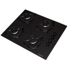 Cooktop 4 Bocas com Vidro Preto - Fogatti, Bivolt, Preto