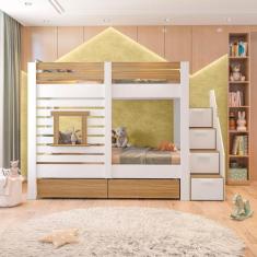 Beliche Infantil Star Plus com Janela Branco/Montana - Casatema, Branc