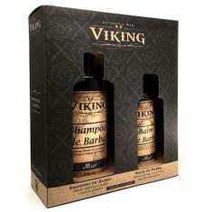 Kit Para Barba Com Shampoo E Balm Linha Mar - Viking