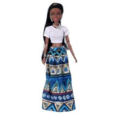 Brinquedo de boneca africana comum móvel para bebê Boneca preta Melhor brinquedo de presente