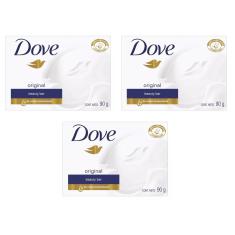 Kit Com 3 Sabonete Barra Hidratante Dove Original 90G