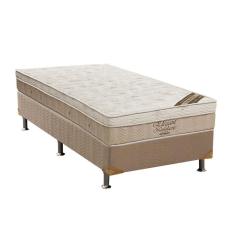Cama Box Solteiro: Colchão Molas Ortobom Nanolastic Elegant + Base CRC Suede Clean(88x188)