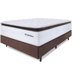 Cama Box Colchão com Molas Ensacadas King Alto Premium Sleep Marrom 19