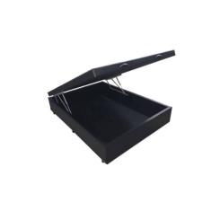 Cama Box Baú Casal 138 Bello Box - Tecido Sintético Preto