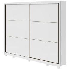 Guarda-roupa Casal 2 Portas De Correr 6 Gavetas Toronto Com Pés Branco