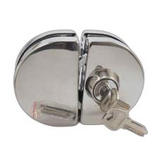 Fechadura Inox Pressao Porta Vidro Vidro Blindex Redonda