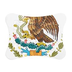 Moldura de quebra-cabeça com emblema nacional do México para decoração de imagem