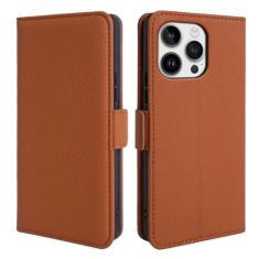 YBYMGZCF Capa carteira de couro genuíno para iPhone 15/15 Pro/15 Plus/15 Pro Max, capa flip com compartimentos para cartão com bloqueio de RFID e suporte à prova de choque, capa interior de TPU