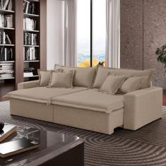 Sofá Cama Áustria 3 Lugares Retrátil Reclinável 210cm Veludo - Le esto