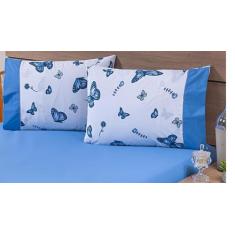 Jogo Lençol 4 Peças Cama Viúva 2,03Mx1,20Mx35Cm 100% Algodão - Thais E