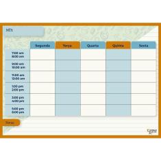 Quadro Lousa Planner Semanal 30X40Cm Metal Week22
