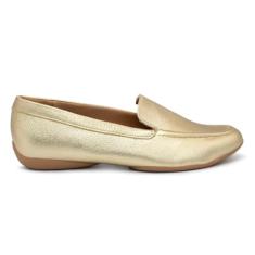 Mocassim Usaflex Couro Casual Ouro Light AJ2201019 34