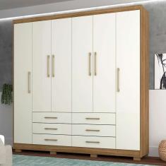 guarda-roupa casal canadá 6 pt 6 gv nature e champanhe