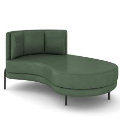 Sofá Chaise Longue Living Lucca Direito D02 Couríssimo Verde B-89