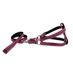 Coleira Peitoral Riscadinho Americano - Roxo Nº 00 - Nicapet