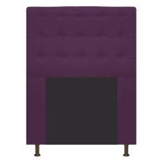 Cabeceira Estofada Dama 90 Cm Solteiro Roxo Adj Decor