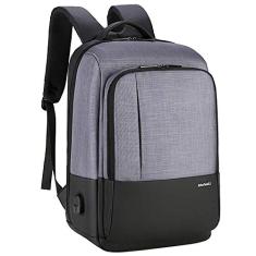 Mochila de ombro à prova d'água de grande capacidade masculina para viagem de negócios multifuncional USB para computador, tecido Oxford de alta densidade, sensação de conforto