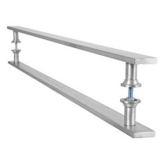 Puxador Barra Chata Inox Escovado Para Porta Madeira 150 cm