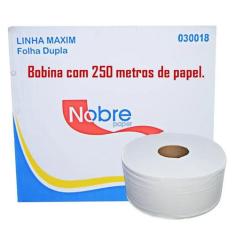 Papel Higiênico Rolão - Nobre Maxim - Folha Dupla - 250M - C/8