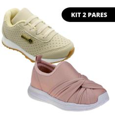 Kit 2 Tênis Infantil de Menina Escolar-Feminino