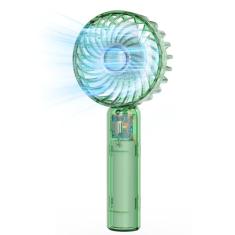 MZMSUTU Mini ventilador portátil portátil, design transparente pequeno ventilador ajustável USB recarregável 3 velocidades poderoso ventilador de cílios para crianças elegantes meninas mulheres homens