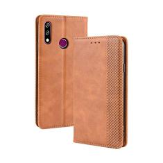 Capa para LG W10, capa flip carteira com suporte de couro para LG W10, capa magnética retrô para celular, capa carteira de telefone com compartimentos para cartões