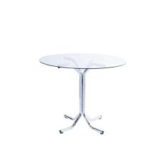 Mesa Redonda com Tampo Vidro Braga - Compoarte