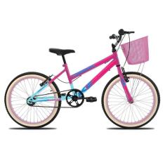 Bicicleta Aro 20 Infantil Feminina KOG Retro Com Cestinha-Feminino