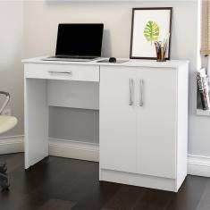 Mesa escrivaninha com 2 portas e gaveta home office patrimar