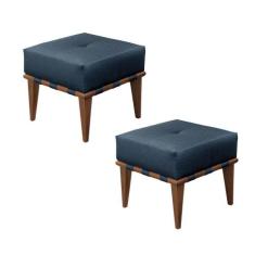 Conjunto - 2 Puffs Banqueta Noé Luxo Castellar Móbile