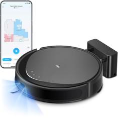 Tapo RV20 Max Aspirador de pó e esfregão robô 5300Pa com navegação MagSlim™ LiDAR, design ultrafino de 83 mm, limpeza personalizável, carregamento automático e controle de voz