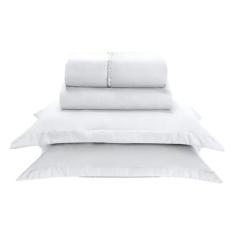 Jogo Lençol 300 fios Casal Queen 4 Peças Hotel Elastico Toda Volta Fro