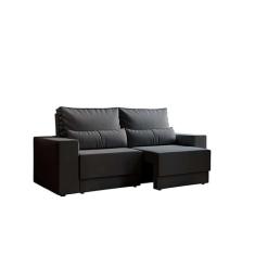 Sofá 3 Lugares Retrátil Sochi Suede Grafite