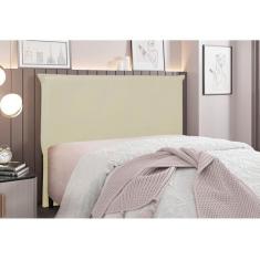 Cabeceira Cama Box Solteiro 90 cm Garden Veludo S04 - D'Rossi, Bege