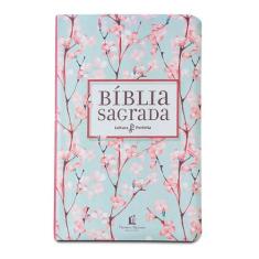 Livro - Bíblia NVI, Capa flexível de tecido, Cerejeira, Leitura Perfei