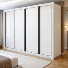 Guarda Roupa Casal Premium Liv 4 Portas de Correr e 4 Gavetas 279,3cm 