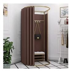 Guarda-roupa Vestiário Portátil Móvel Simples Provador Expositor Semicírculo Cortina Armário para Shopping Lojas de Roupas armário