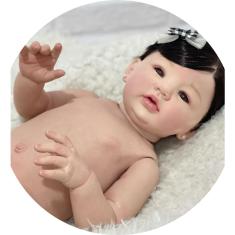 Bebe Reborn Menina Morena Super Realista Muito Linda