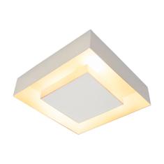 Plafon Sobrepor Quadrado Luz Indireta 34cm P/ 2 lâmpadas E27